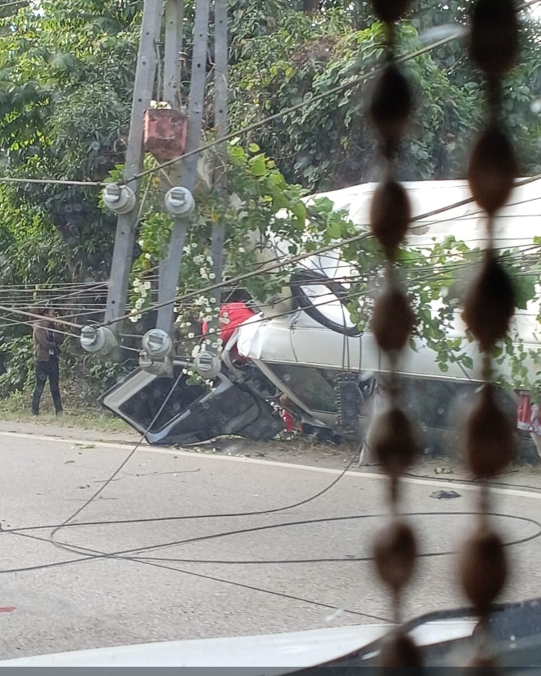 Un autobús en el Km 56