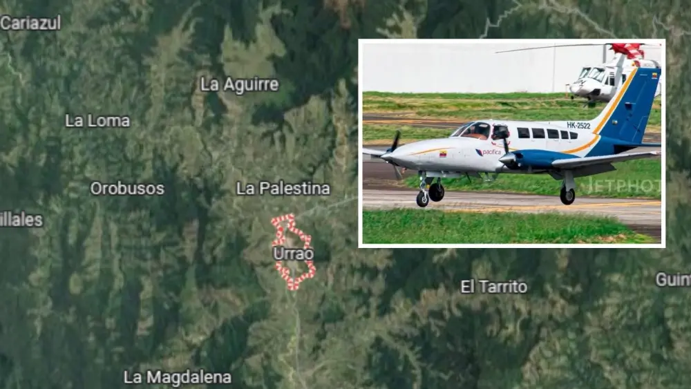 La avioneta Cessna 402 de la compañía Pacífica de Aviación