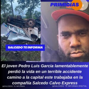 Accidente en carretera La Vega-Santo Domingo cobra la vida de un hombre
