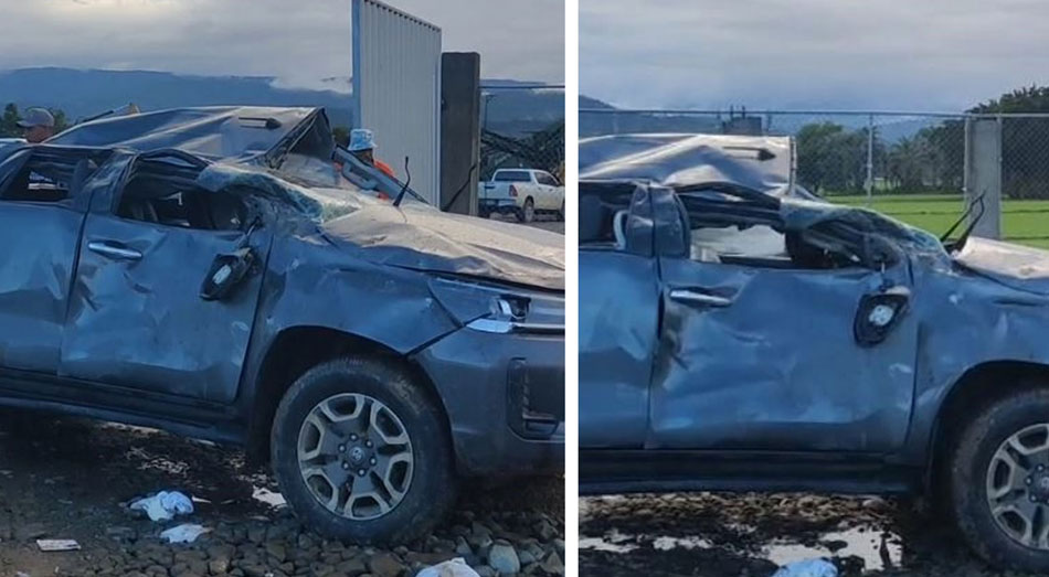 En la autopista Duarte, en dirección de Bonao hacia Santo Domingo