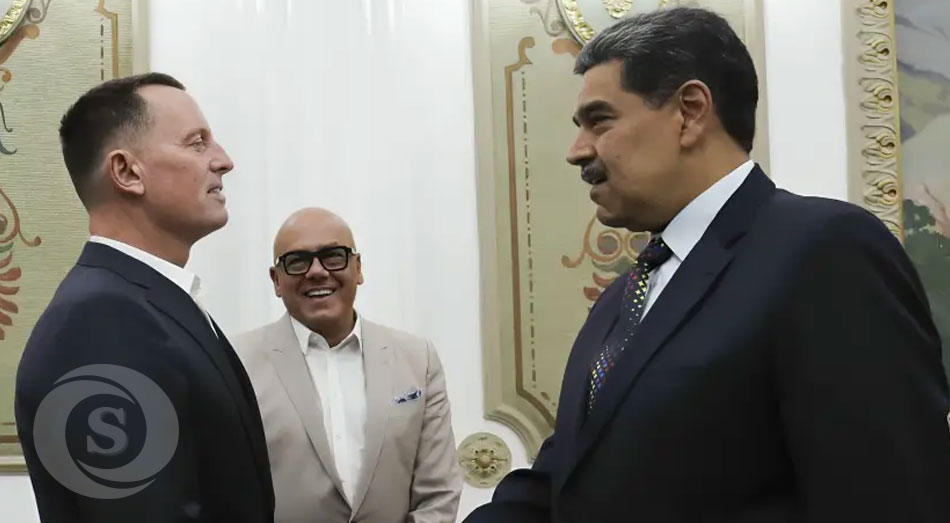 Nicolás Maduro y Richard Grenell, enviado del presidente Donald Trump