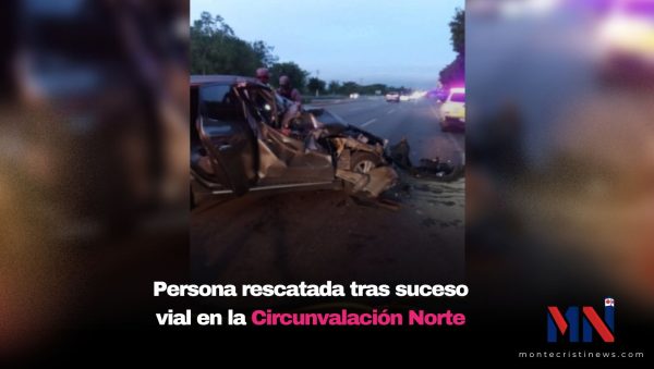 Persona rescatada tras suceso vial en la Circunvalación Norte