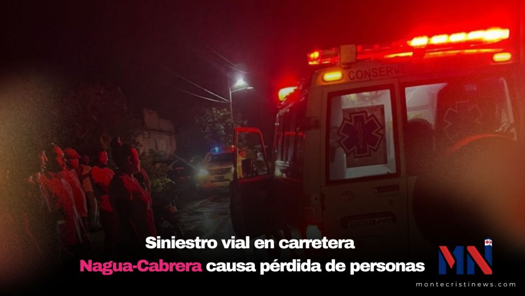 Siniestro vial en carretera Nagua-Cabrera causa pérdida de personas