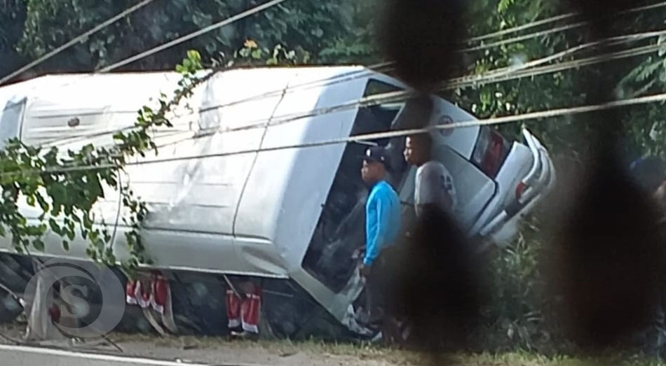 Un autobús en el Km 56