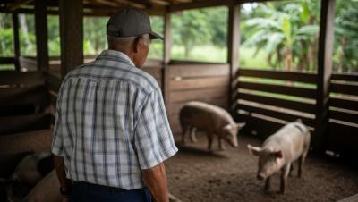 Hombre detenido por cuchucha con una cerda